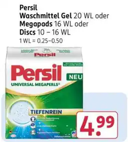 Rossmann Persil Waschmittel Gel 20 WL oder Megapads 16 WL oder Discs 10 – 16 WL Angebot