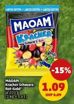 PENNY MAOAM Kracher Schwarz-Rot-Gold Angebot