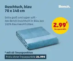 PENNY Duschtuch, blau 70 x 140 cm Angebot