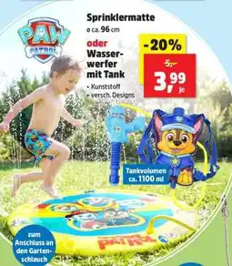Thomas Philipps Sprinklermatte oder Wasserwerfer mit Tank Angebot