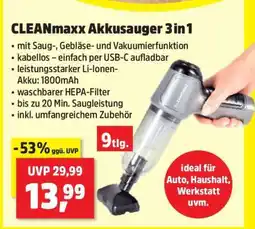 Thomas Philipps CLEANmaxx Akkusauger 3 in 1 Angebot