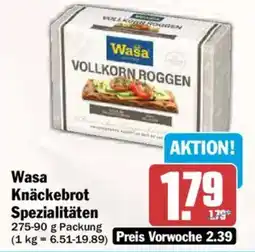 AEZ Wasa Knäckebrot Spezialitäten Angebot