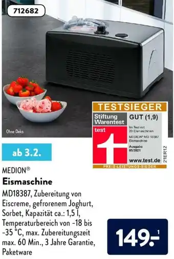 Aldi Nord Medion Eismaschine Angebot