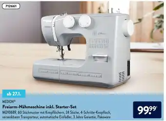 Aldi Nord Medion Freiarm Nähmaschine inkl. Starter Set Angebot