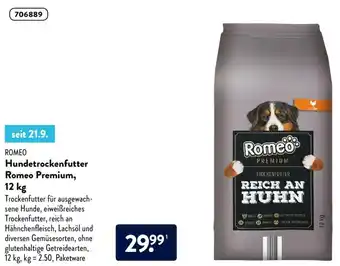 Aldi Nord Romeo Hundetrockenfutter Romeo Premium, 12kg Angebot