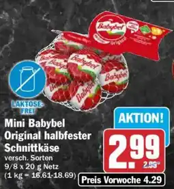 AEZ Mini Babybel Original halbfester Schnittkäse Angebot