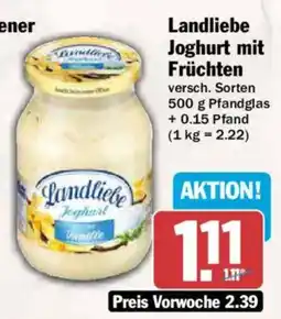 AEZ Landliebe Joghurt mit Früchten Angebot