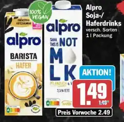 AEZ Alpro Soja-/ Haferdrinks Angebot