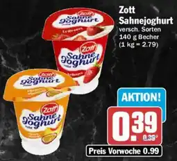 AEZ Zott Sahnejoghurt Angebot