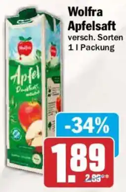AEZ Wolfra Apfelsaft Angebot