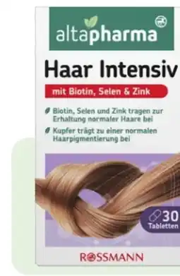 Rossmann Altapharma Haar intensiv Angebot