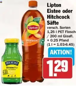 AEZ Lipton Eistee oder Hitchcock Säfte Angebot