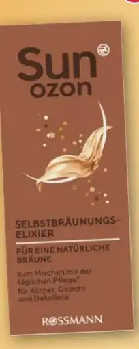 Rossmann Sunozon Selbstbräunungselexier Angebot