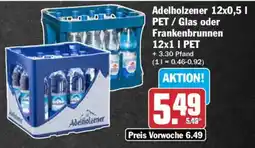 AEZ Adelholzener 12x0,5 l PET / Glas oder Frankenbrunnen 12x1 l PET Angebot