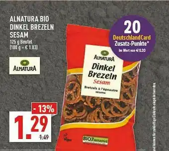 Marktkauf Alnatura Bio Dinkel Brezeln Sesam Angebot