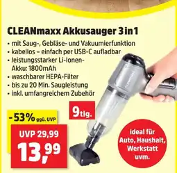Thomas Philipps Cleanmaxx akkusauger 3in1 Angebot