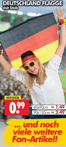 Wreesmann Deutschland flagge mit stab 30x45cm Angebot