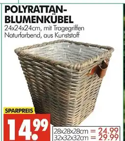 Wreesmann Polyrattan-blumenkübel 24x24x24cm Angebot