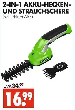 Wreesmann 2-in-1 akku-hecken- und strauchschere Angebot