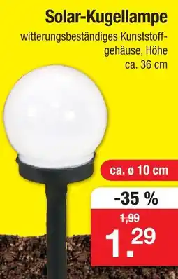 Zimmermann Solar-kugellampe Angebot