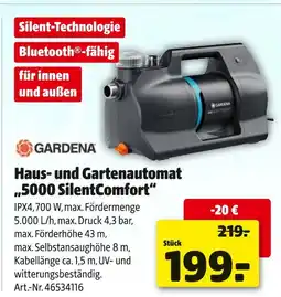 Hagebau Gardena haus- und gartenautomat 5000 silentcomfort Angebot