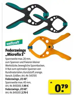 Hagebau Wolfcraft federzwinge microfix s Angebot