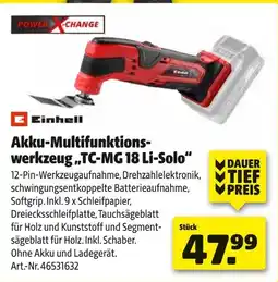 Hagebau Einhell akku-multifunktionswerkzeug tc-mg 18 li-solo Angebot