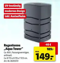 Hagebau Regentonne aqua tower Angebot