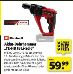 Hagebau Einhell akku-bohrhammer te-hd 18 li-solo Angebot