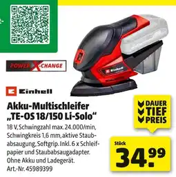 Hagebau Einhell akku-multischleifer te-os 18/150 li-solo Angebot