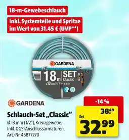 Hagebau Gardena schlauch-set classic Angebot