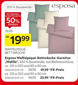 XXXLutz Esposa waffelpiqué-bettwäsche-garnitur „waffle“ Angebot