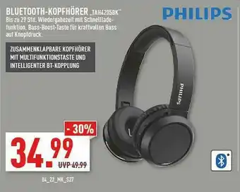 Marktkauf Philips Bluetooth-kopfhörer „tah4205bk“ Angebot