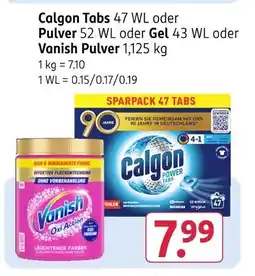 Rossmann Calgon tabs/pulver/gel Angebot