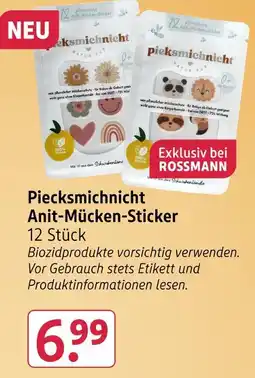 Rossmann Piecksmichnicht anti-mücken-sticker Angebot