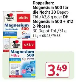 Rossmann Doppelherz magnesium 500 für die nacht Angebot