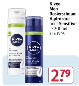 Rossmann Nivea men rasierschaum hydrocare Angebot