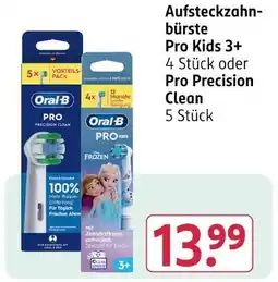 Rossmann Oral-b aufsteckzahnbürste pro kids 3+ oder pro precision clean Angebot