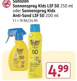 Rossmann Sunozon sonnenspray kids lsf 50 Angebot
