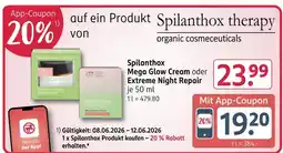 Rossmann Spilanthox therapy mega glow cream oder extreme night repair Angebot
