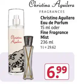 Rossmann Christina aguilera eau de parfum oder fine fragrance mist Angebot