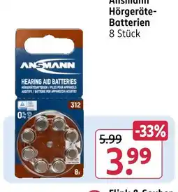 Rossmann Ansmann hörgeräte-batterien Angebot