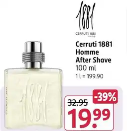 Rossmann Cerruti 1881 homme after shave Angebot