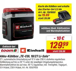 toom Baumarkt Einhell akku-kühlbox te-col 18/27 li-solo Angebot
