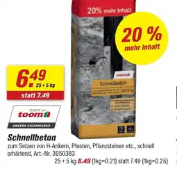toom Baumarkt Toom schnellbeton Angebot