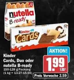 AEZ Kinder Cards, Duo oder nutella B-ready Angebot