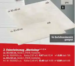 toom Baumarkt Feinsteinzeug workshop Angebot