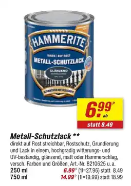 toom Baumarkt Hammerite metall-schutzlack 250 ml Angebot