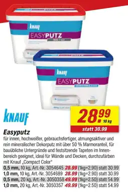toom Baumarkt Knauf easyputz 0.5 mm 10 kg Angebot