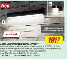 toom Baumarkt Toom solar-außenwandleuchte triest Angebot